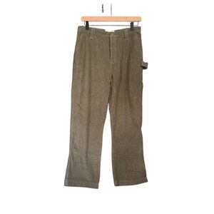 Women’s Olive Carpenter Corduroys- Straight Leg